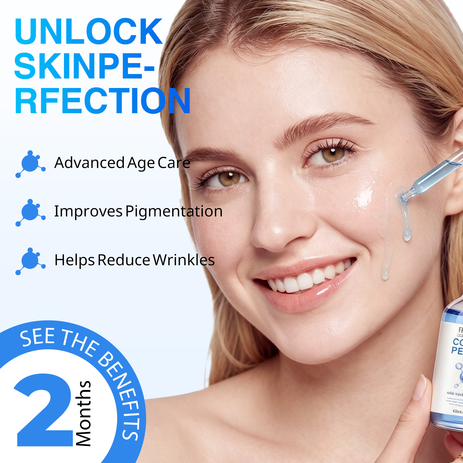SEFUDUN Wholesale Advanced Multi Peptide Copper Serum Anti-wrinkle Moisturizing Blue Copper Peptide Skin Care Serum With GHK-Cu