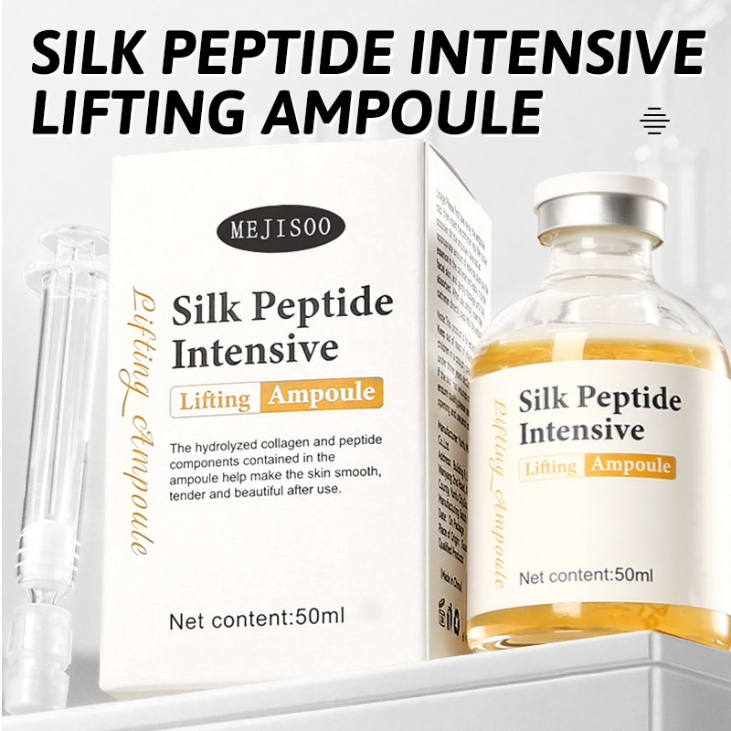 Wholesale Private Label Organic Silk Peptide Collagen Ampoule Serum Anti Aging Wrinkle Repairing Firming Moisturizing Face Serum