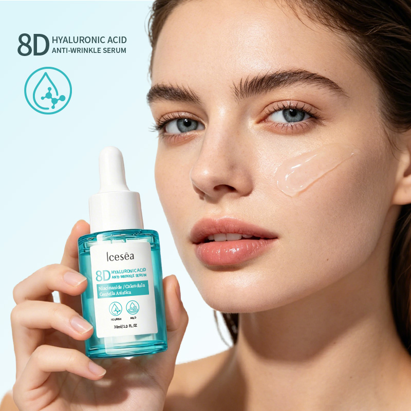 ICESEA 8D Hyaluronic Acid Facial Serum With Niacinamide &amp; Centella | Brightening Hydrating Essence For Smooth, Plump Skin