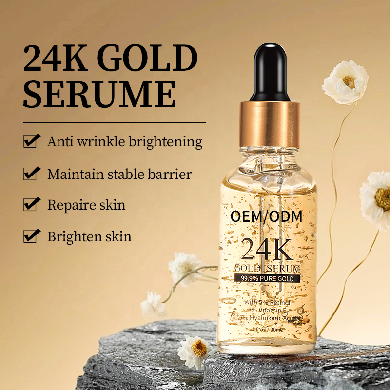 24K Gold Face Serum Repair and Protect Your Skin Essence with Retinol and Vitamin E