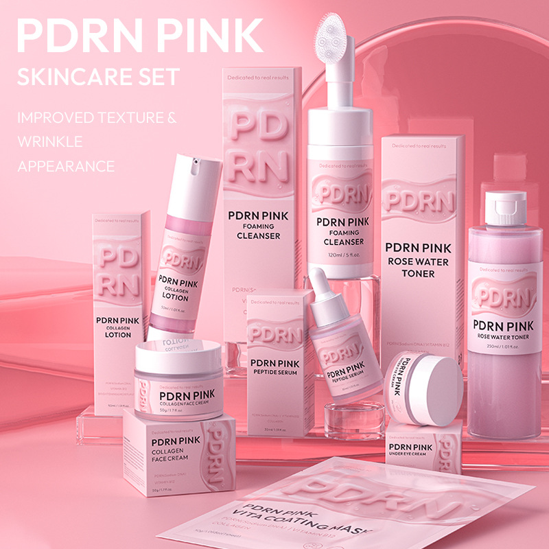 PDRN Pink Peptide Serum Glow Niacinamide Anti-Aging Wrinkle Firming Lifting Skin Care Salmon DNA Face Serum 30ml