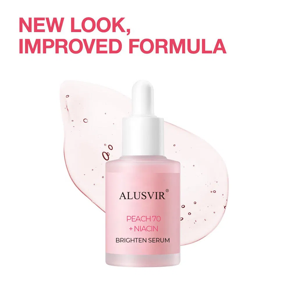 Peach Niacinamide Pink Serum Dark Spot Care Glowing Whitening Anti-Aging Pore Shrinking