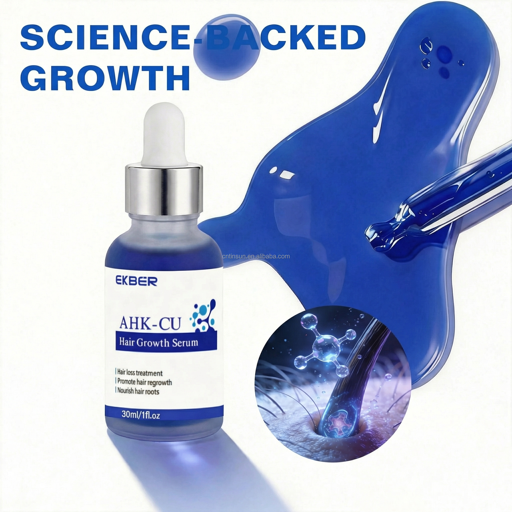 Ahk-cu Serum Hair Growth Serum Copper Peptide Serum AHK-Cu Hair Growth Oil For Receding Hairline Anti Hair Loss Treatment