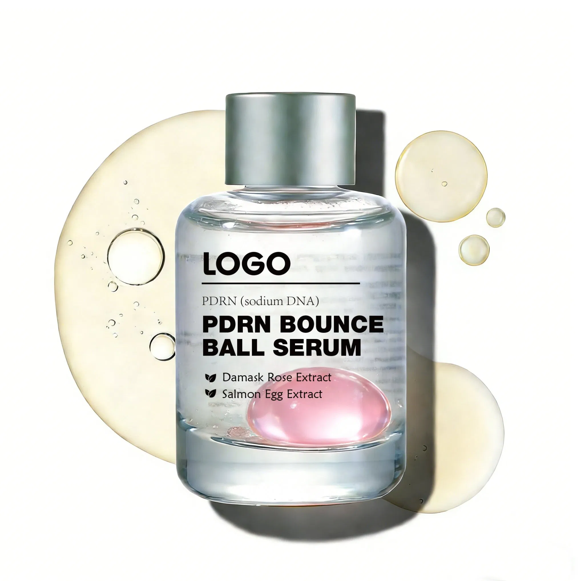 Private Label Salmon DNA Sensitive Skin Safe Zero Irritation Firms Skin Energizes Complexion Anti Aging Pdrn Bounce Ball Serum