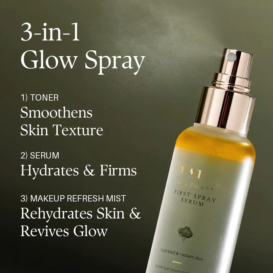 Italian White Truffle First Spray Serum, Vegan Skincare, Hydrating Facial Mist for Dry and Sensitive Skin, Glow Mist, Surfactant Free, Multifunctional Spray