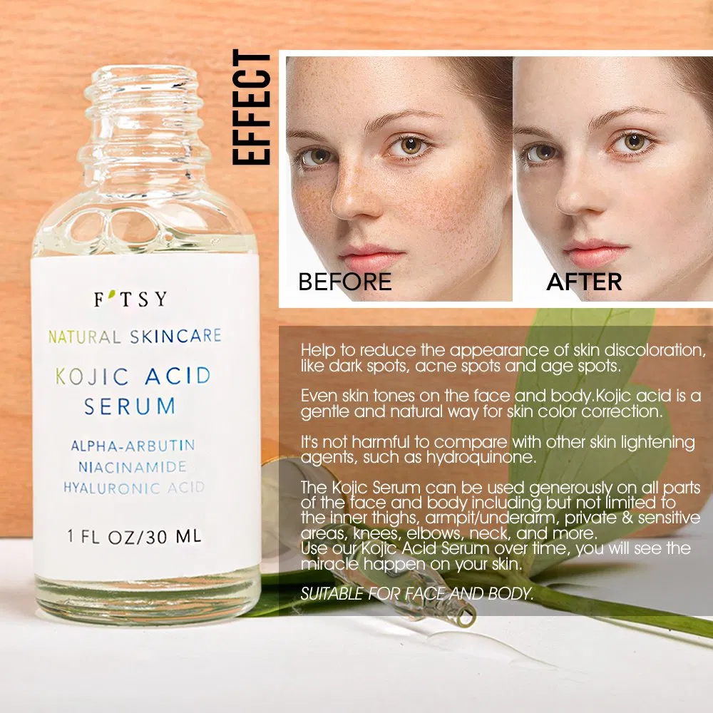 Factory Wholesale Organic Whitening Kojic Acid Serum Niacinamide Vitamin C Face Care Essence Private Label