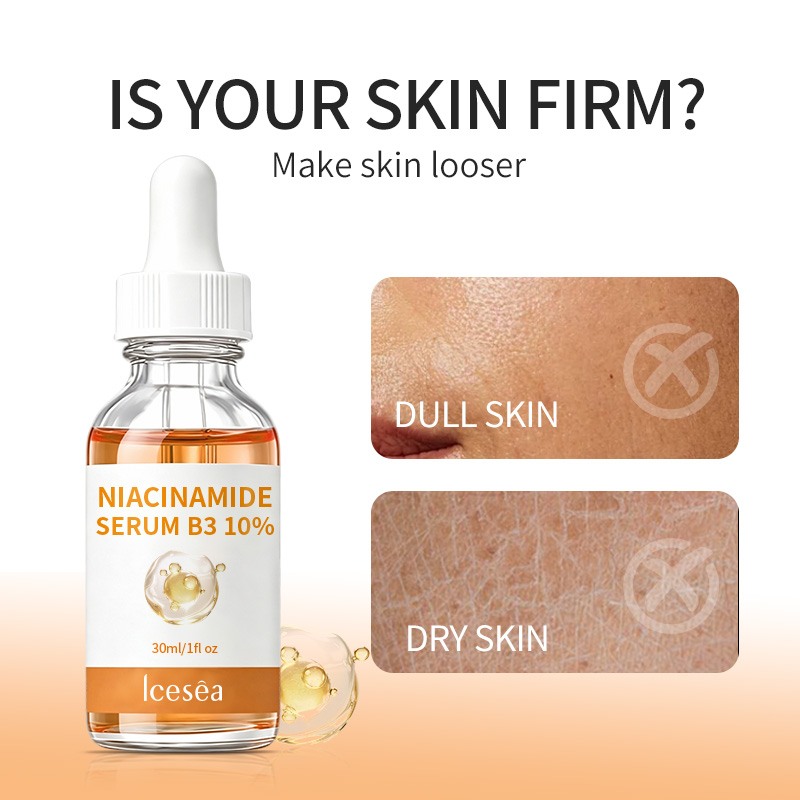 ICESEA 10% Niacinamide B3 Facial Serum | Brightening &amp; Firming Essence with Vitamin C &amp; Snail Collagen for Even, Glowing Skin