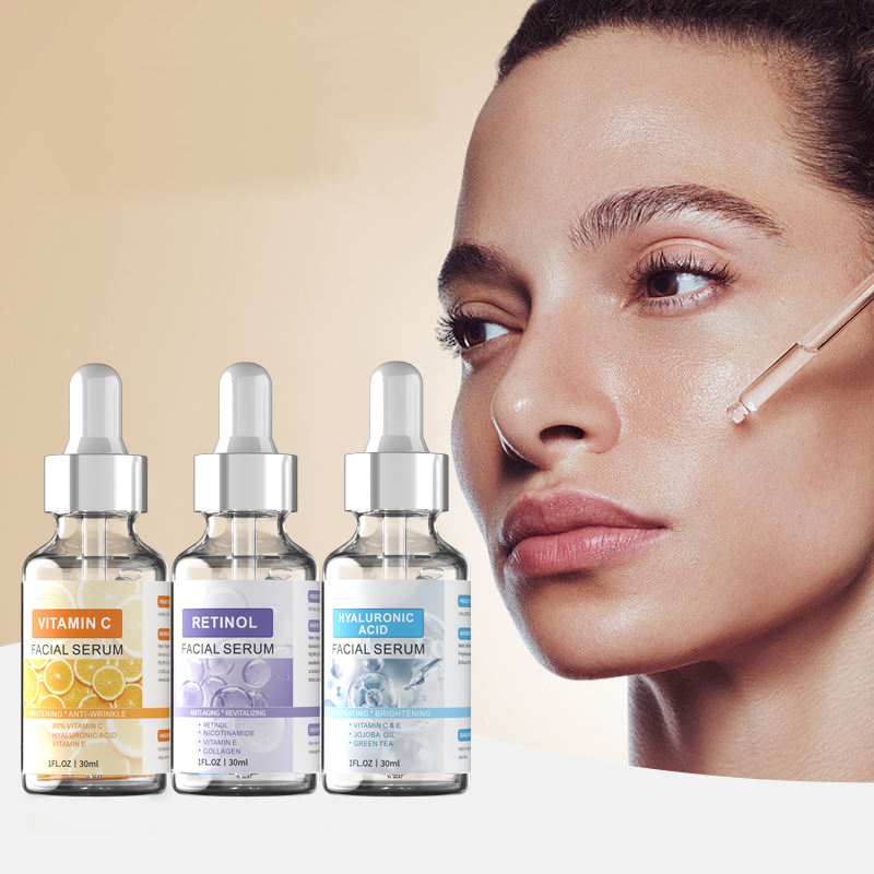 Hot Sales 30ml Face Skin Care Moisturizing Whitening Anti Aging Vitamin c Hyaluronic Acid Retinol Facial Serum