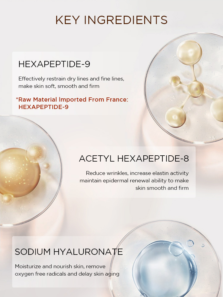 OEM ODM Wholesale Anti Aging Wrinkle Remove Fine Lines Six Peptide Firming Lifting Moisturizing Face Facial Serum Ampoules