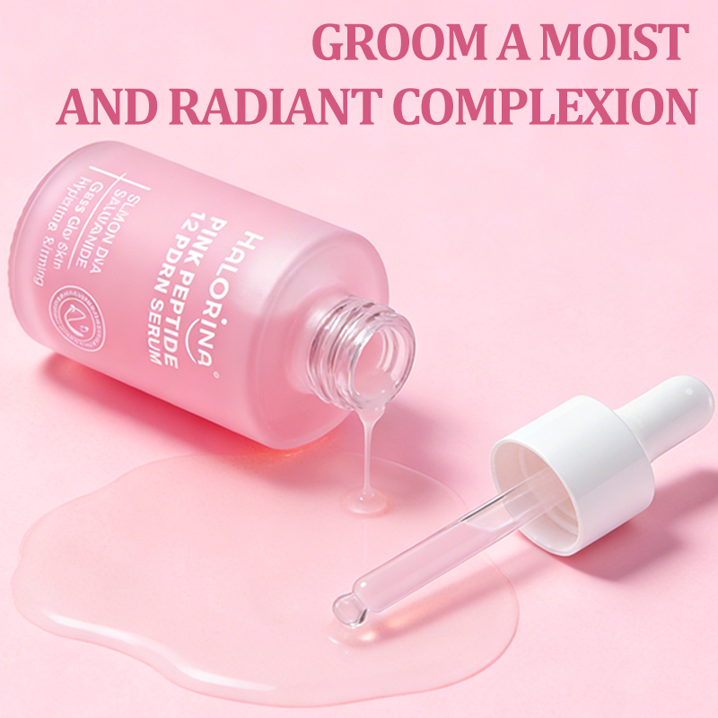 HALORINNA Salmon Facial Serum 30ml Hydrating Glow Essence Firming Skin Care Serum Lightweight Moisturizing Serum Custom OEM ODM