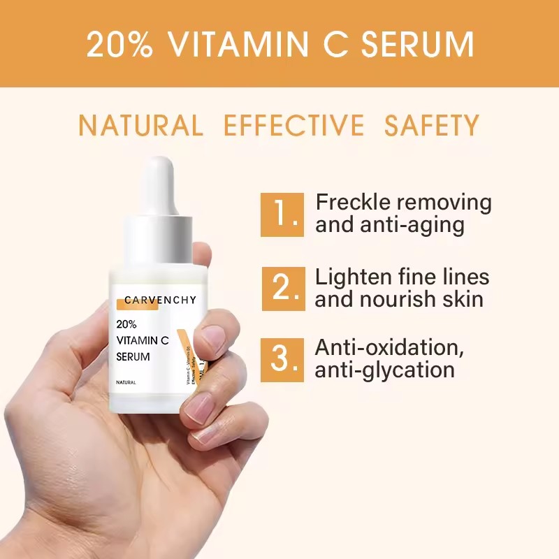 Wholesale Private Label Vitamin C Serum Anti-Aging Wrinkles Moisturizer Face Bleaching Whitening &amp; Black Spot Remover