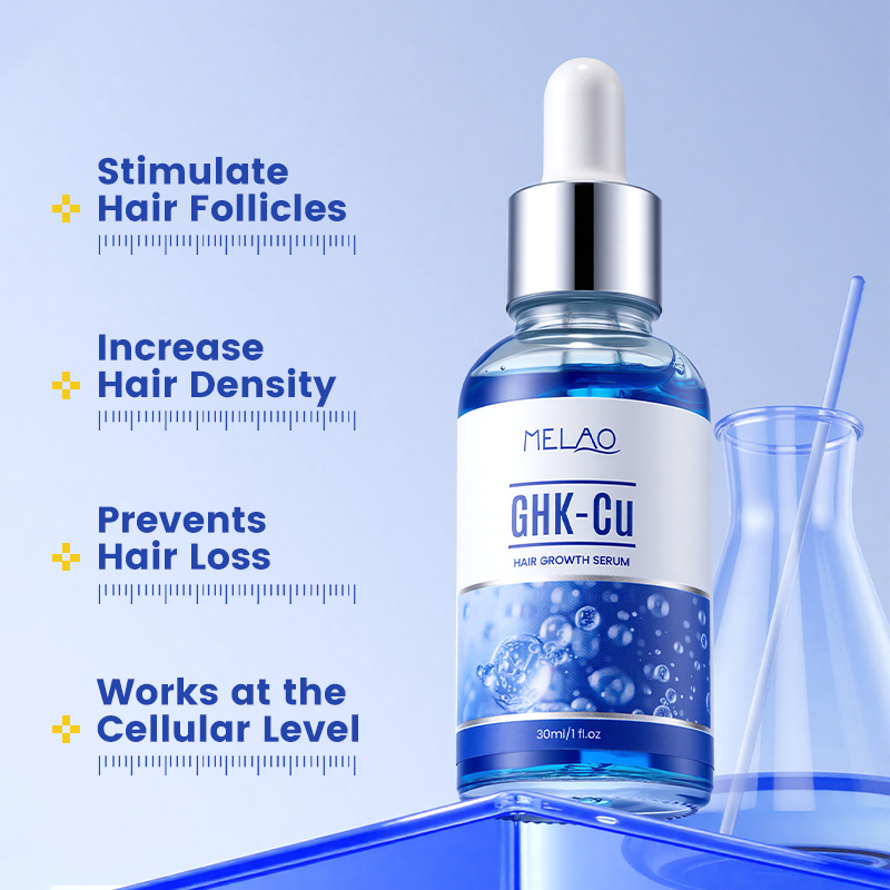 OEM Cruelty Free GHK-Cu Peptide Hair Growth Serum DHT Blocker Thinning Hair Nourishes Scalp &amp; Promotes biotin Peptide hair serum