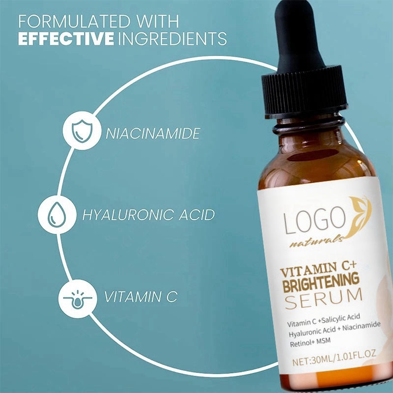 Wholesale Private Label Vegan Vitamin C Serum Anti-Aging Anti-Wrinkle Custom LOGO Rejuvenating Whitening Face Skin Cruelty Free