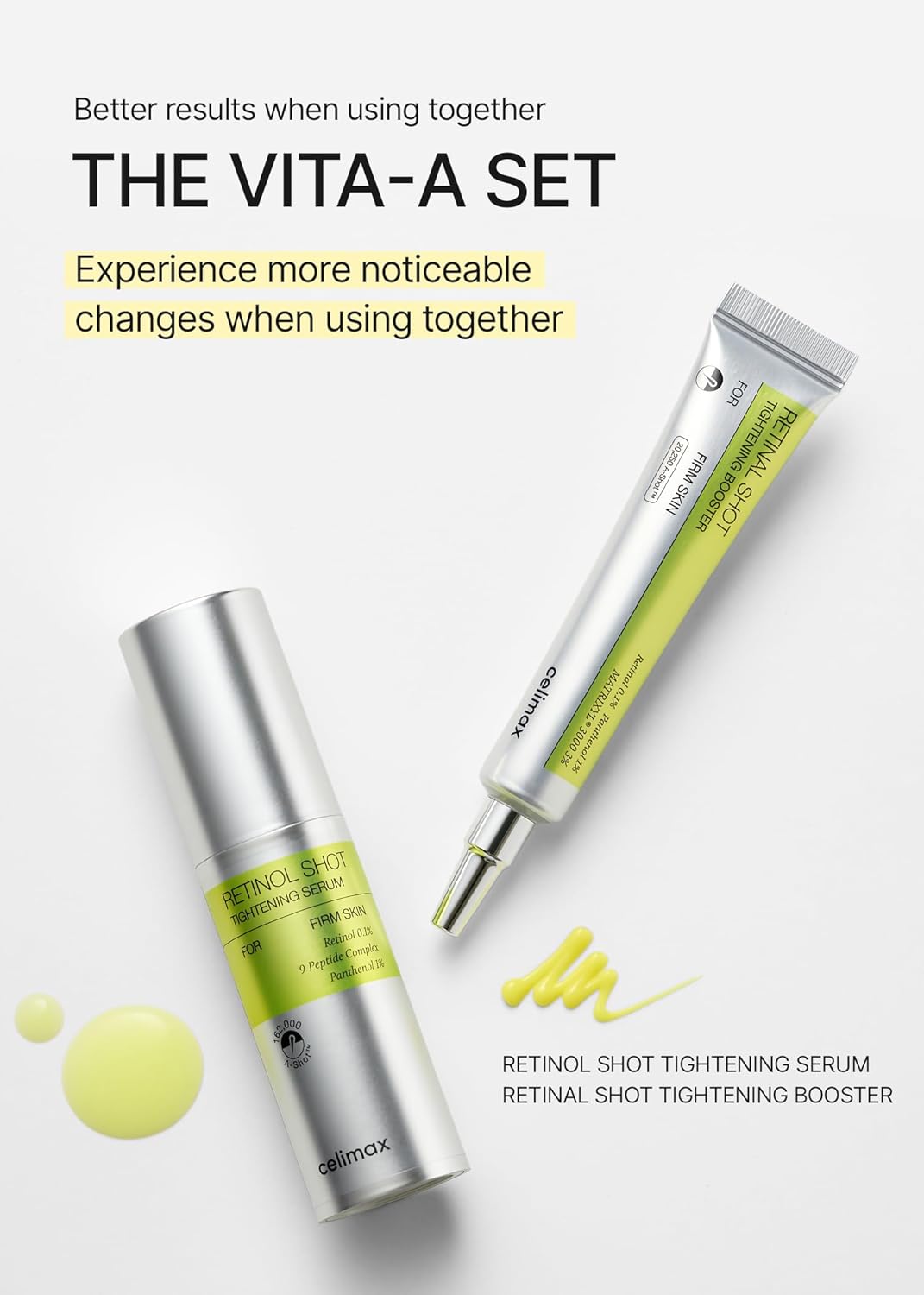 celimax the Vita a Retinol Shot Tightening Serum with Pure Vitamin a Minimizer Wrinkles Lines Firmer Skin Refined Essence 30ml