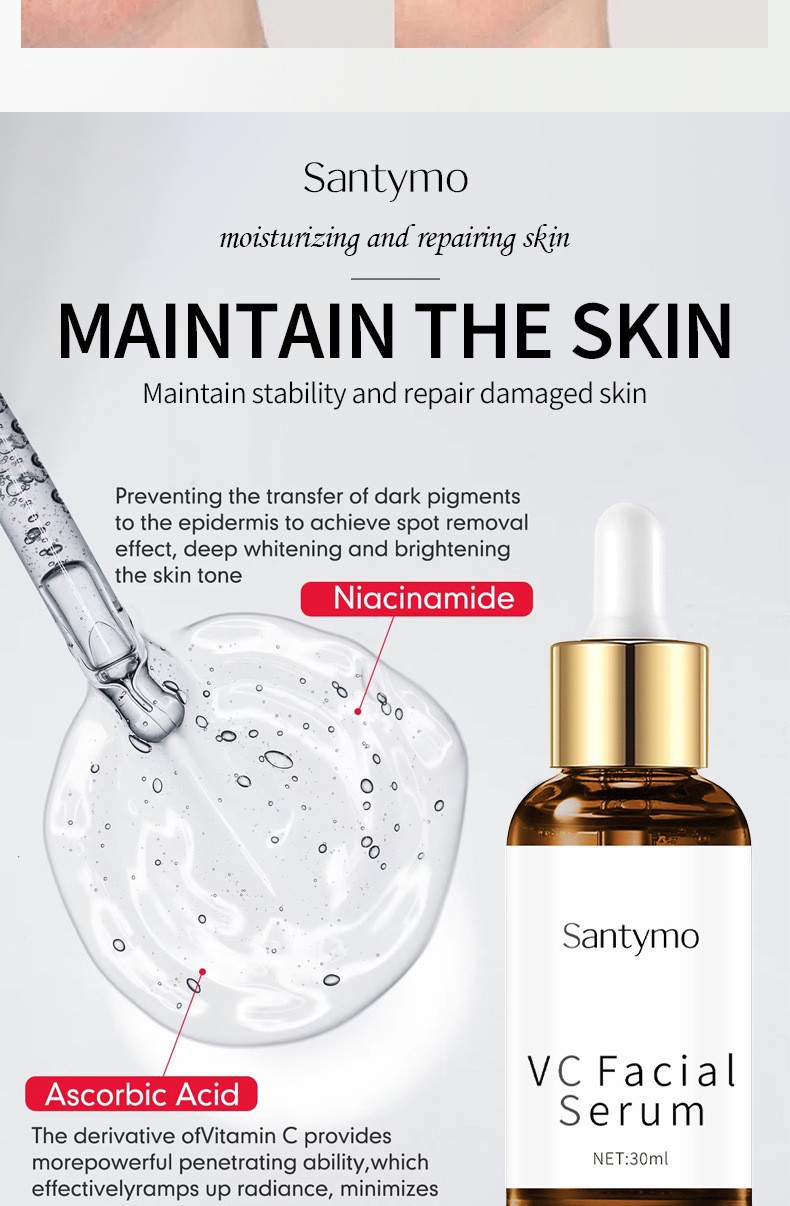 Vitamin C Serum in Stock, Improves Dullness, Hydrates, Brightens, and Provides Antioxidant Benefits.