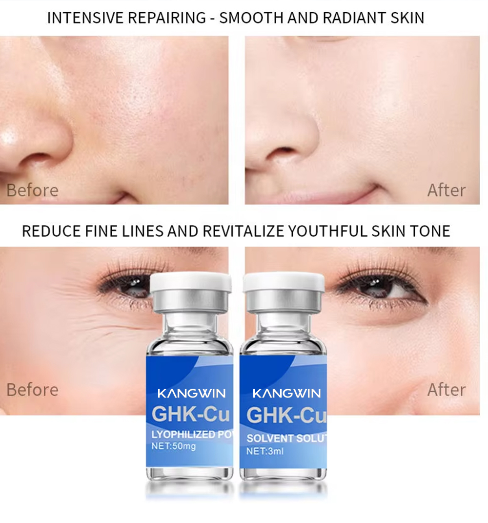 Organic Copper Collagen &amp; Peptide GHK-Cu Firming Face Serum with Hyaluronic Acid Skin Tightening Moisturizing