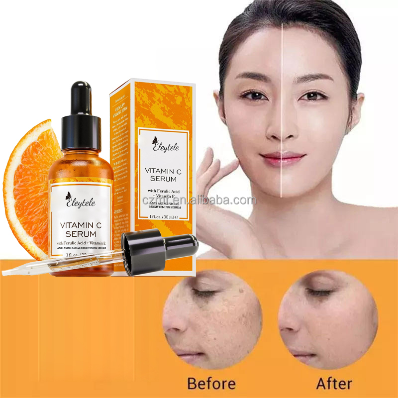 Private Label VC White Serum Anti Aging Natural Organic Whitening Brightening Anti Wrinkle With 20% Face Vitamin C Serum