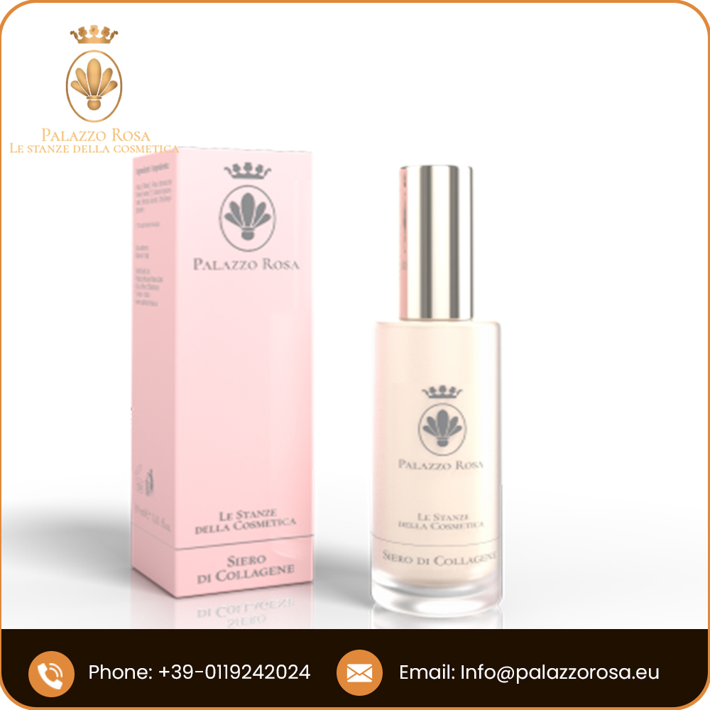 Palazzo Rosa Organic Italian Luxury Collagen Serum Cream Damask Rose 30ml Professional Anti-Aging Firming Moisturizer Body