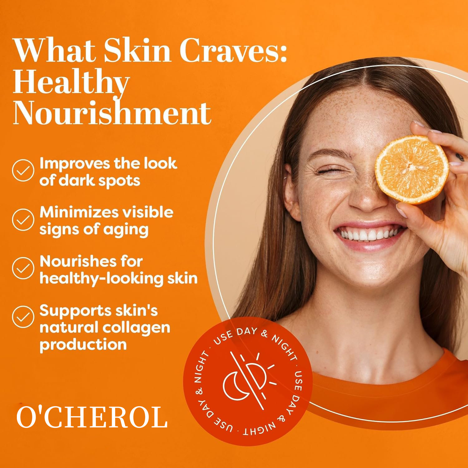 OEM/ODM Private Label Vitamin C Facial Serum With Vitamin E+Hyaluronic Acid+Aloe