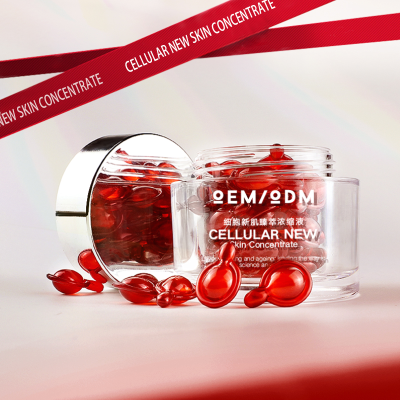 Apple Stem Cell Niacinamide Facial Serum Capsules anti-aging Collagen Squalane moisturizing Skin Care Essence Oil OEM