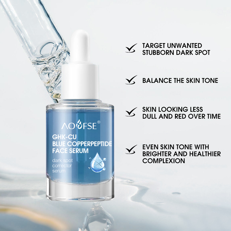 Wholesale Ghk-Cu Blue Copper Peptide Serum Skin Firming Hydrating Copper Peptide Serum Private Label