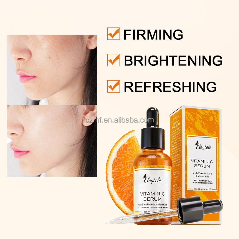 Private Label VC White Serum Anti Aging Natural Organic Whitening Brightening Anti Wrinkle With 20% Face Vitamin C Serum