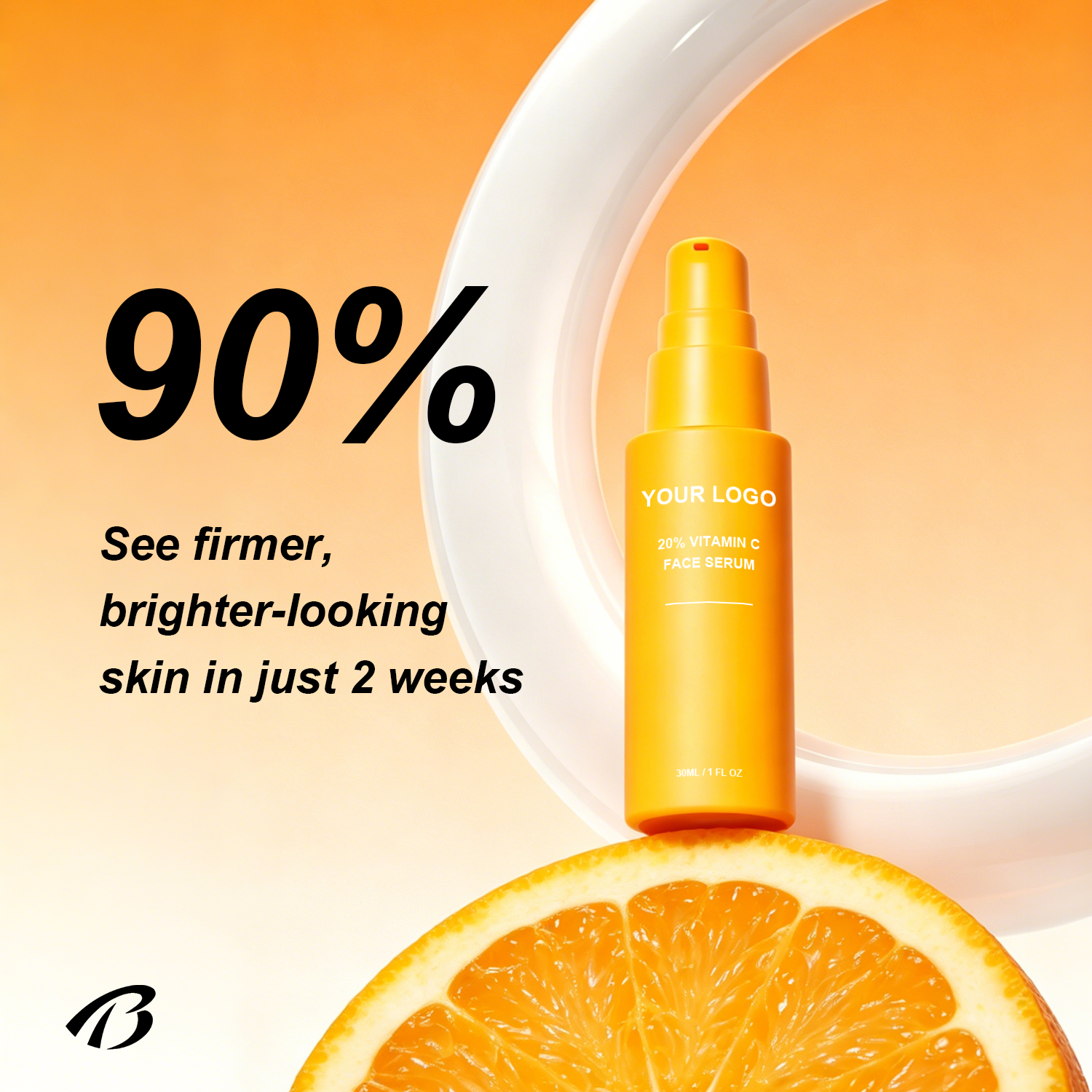 20% Vitamin C Face Serum OEM-Brightening Serum for Dark Spots Uneven Skin Tone &amp; Anti-Aging 100ml/30ml