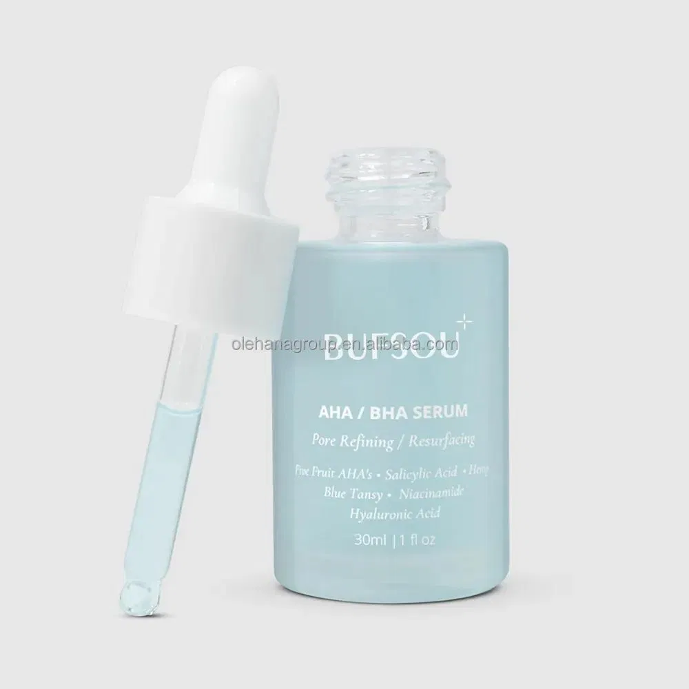 Wholesale OEM Whitening Naturally Repair Exfoliating Moisturizing Organic Facial Niacinamide Hyaluronic Acid Aha Face Serum