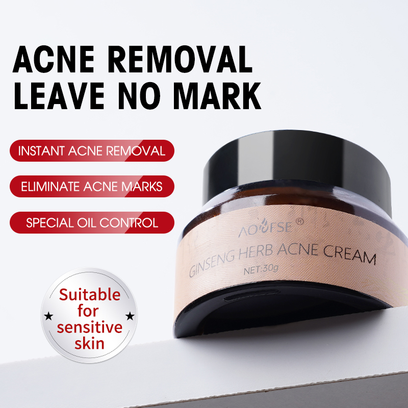 Herbal Night Cream Anti Acne Moisturizing Brightening Ginseng Skin Care Cream For Acne Scars