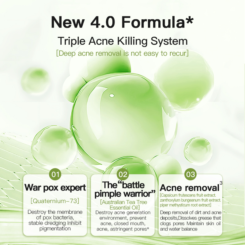 OEM:Australian Tea Tree Oil Acne Serum Blemish Control Oil Control Pore Reducing Purifying For Oily Acne Prone Skin Face