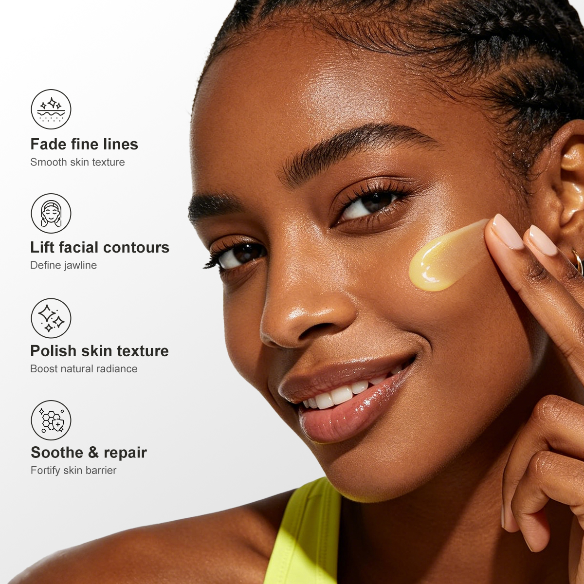 OEM Bakuchiol Peptides Retinal Serum Anti Aging Anti Wrinkle Acetyl Hexapeptide-8 Face Serum Clean Beauty Skincare Retinal Serum