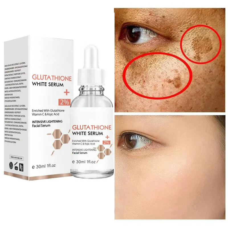 Pure Vegan Brightening Nourishing Moisturizing Hyaluronic Acid Kojic Acid Glutathione Serum Skin Brightening Face Serum