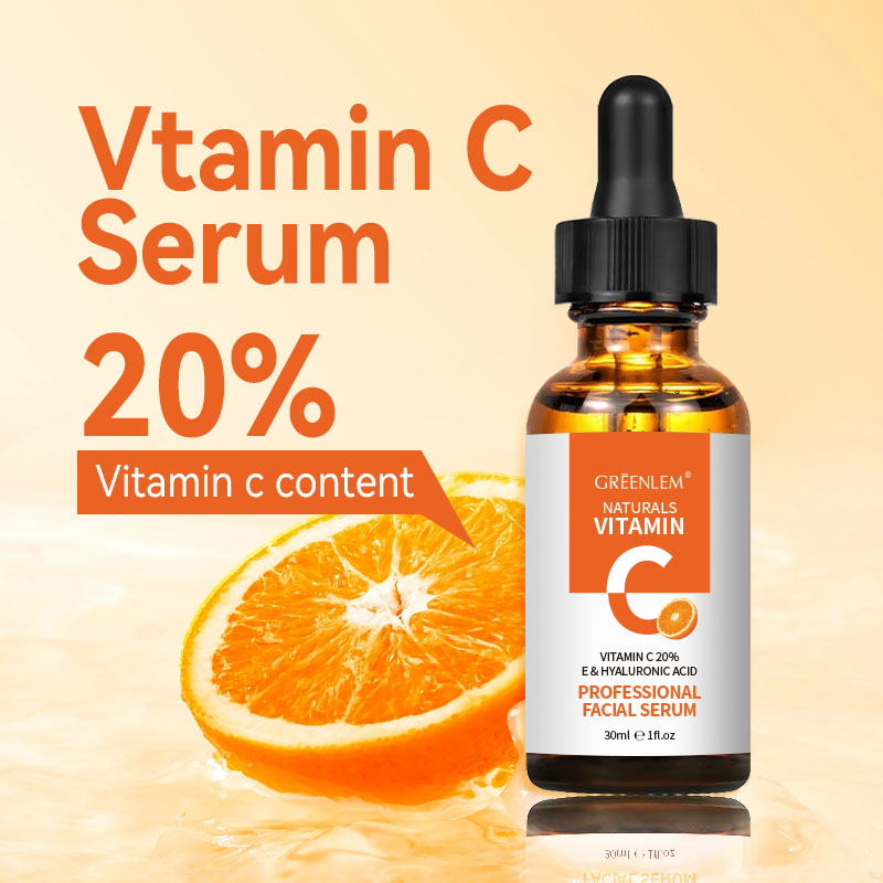 GREENLEM Vitamin C Hydrating Facial Serum With Brightening &amp; Deep Moisturizing Formula For All Skin Types Anti-Dullness
