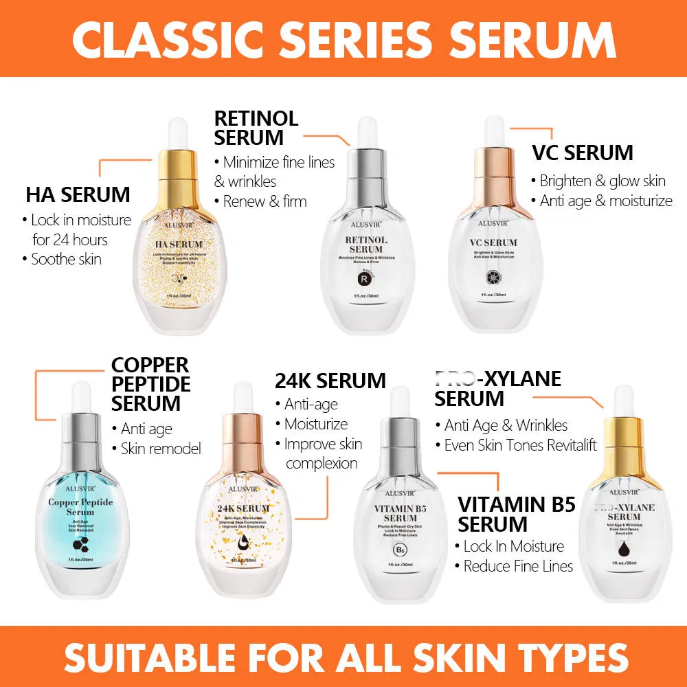 Vitamin C Retinol Hyaluronic Acid Vitamin B5 Anti-Aging Face Serum Skin Repair