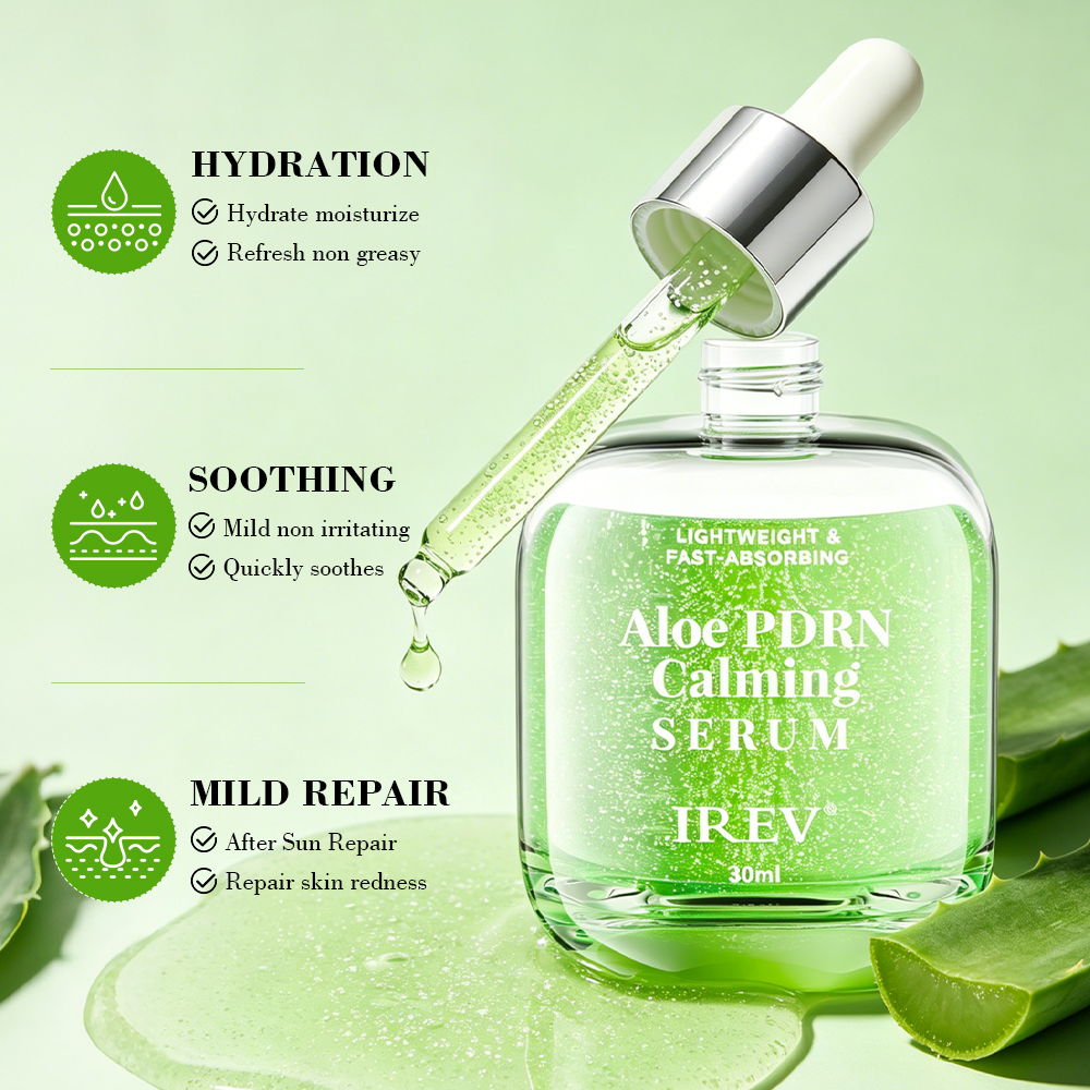 IREV Aloe Vera &amp; Pdrn Calming Serum for Nose &amp; Face-Whitening Nourishing Firming Moisturizer with Redness Relief &amp; Brightening