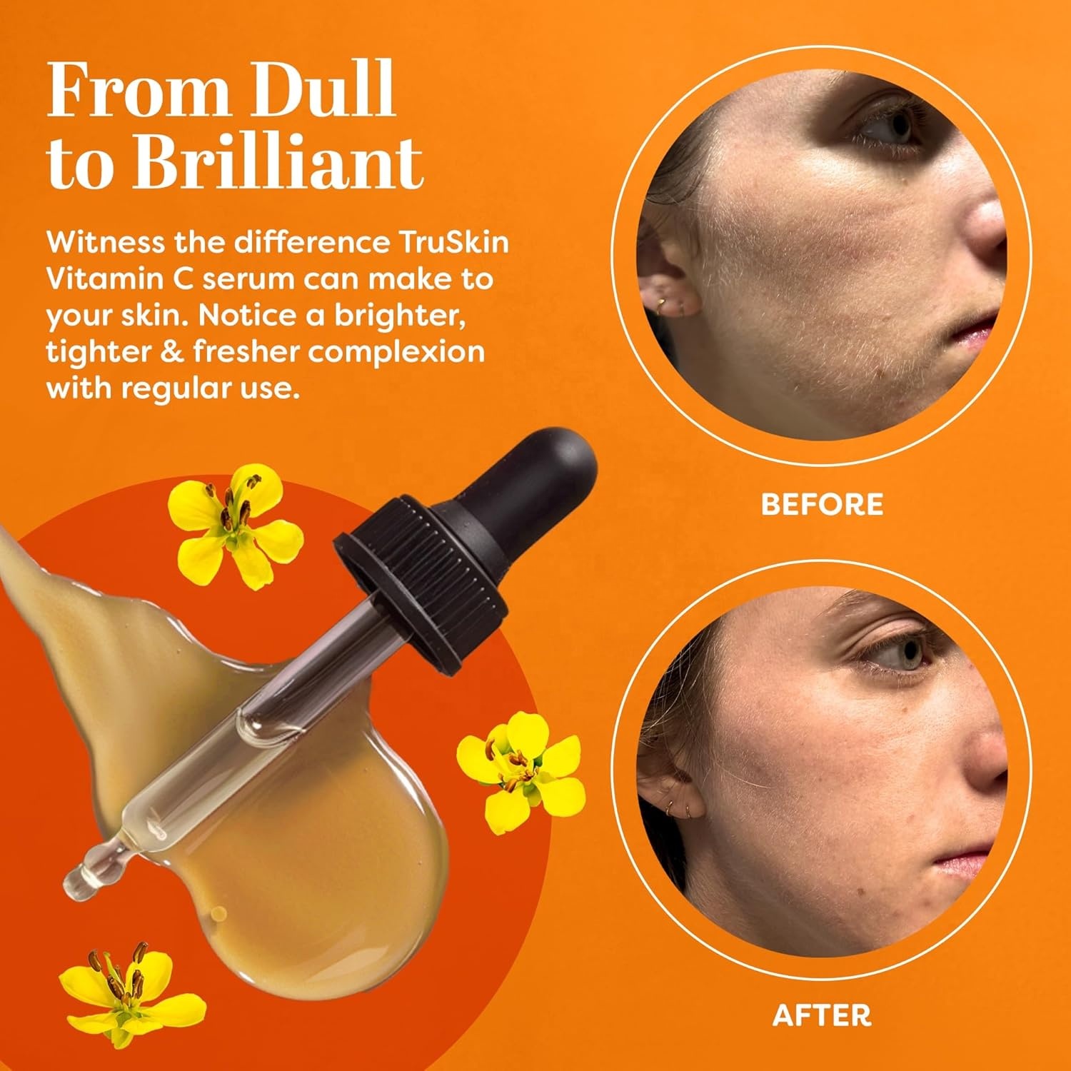 Liftt Vitamin C Serum with Hyaluronic Acid 24K Gold Anti-Aging Brightening Facial Treatment