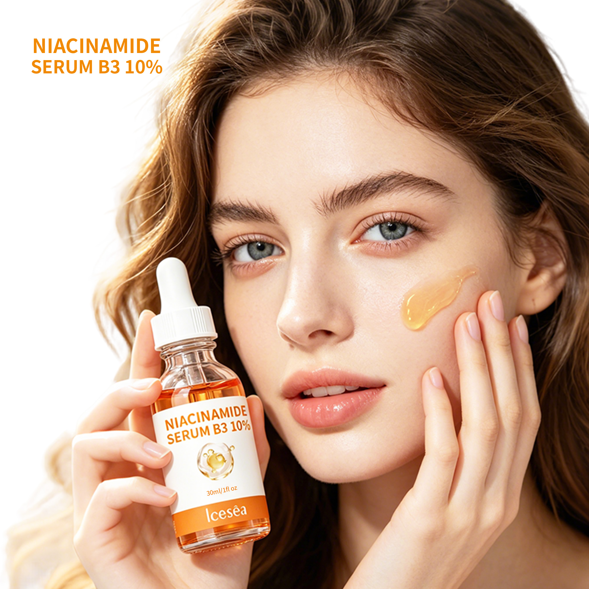 ICESEA 10% Niacinamide B3 Facial Serum | Brightening &amp; Firming Essence with Vitamin C &amp; Snail Collagen for Even, Glowing Skin