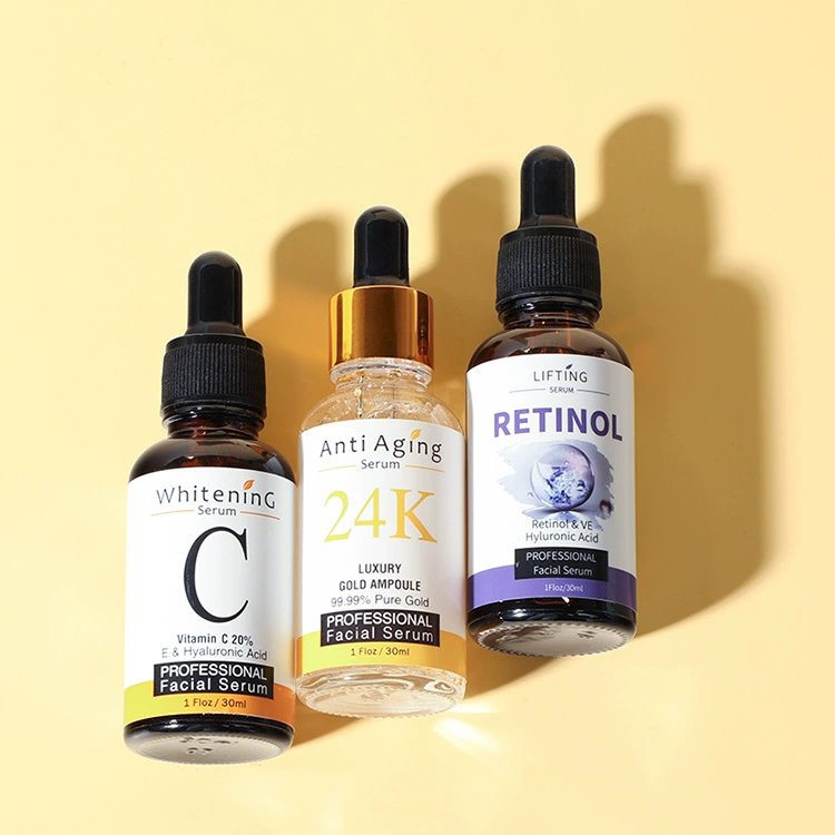 OEM Hyaluronic Acid Collagen Moisturizing Hydrating Smoothing Retinol Snail Arbutin Vitaming C Serum