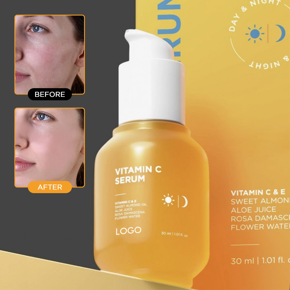 Customized Logo Brightening Skin Tone Powerful Antioxidant Reduce Dark Spots Vitamin E C Face Skin Serum
