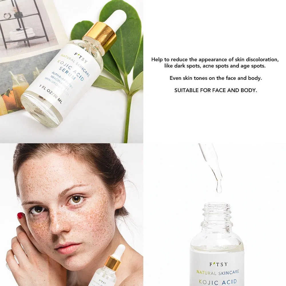 Factory Wholesale Organic Whitening Kojic Acid Serum Niacinamide Vitamin C Face Care Essence Private Label