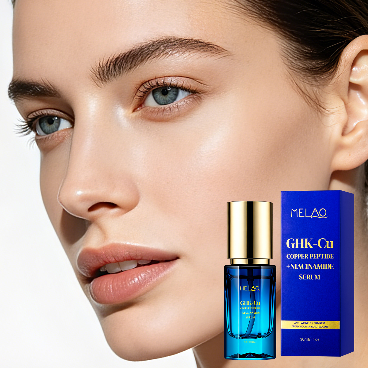 Hyaluronic Acid Serum Pore Refining Glow Care Copper Peptide Smooth Finish Skin Tone Repair Firming Support Niacinamide Serum