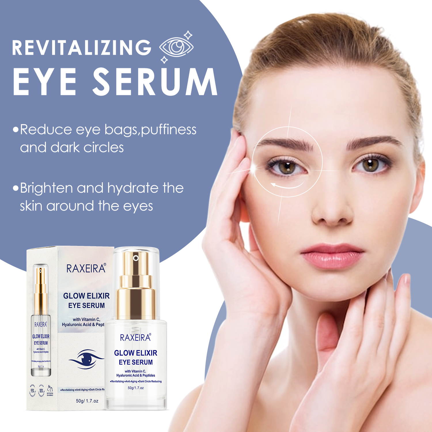 Wholesale Collagen Vitamin C Eye Serum Revitalizing Reduce Dark Circles Anti-aging Anti-wrinkle Eye Serum