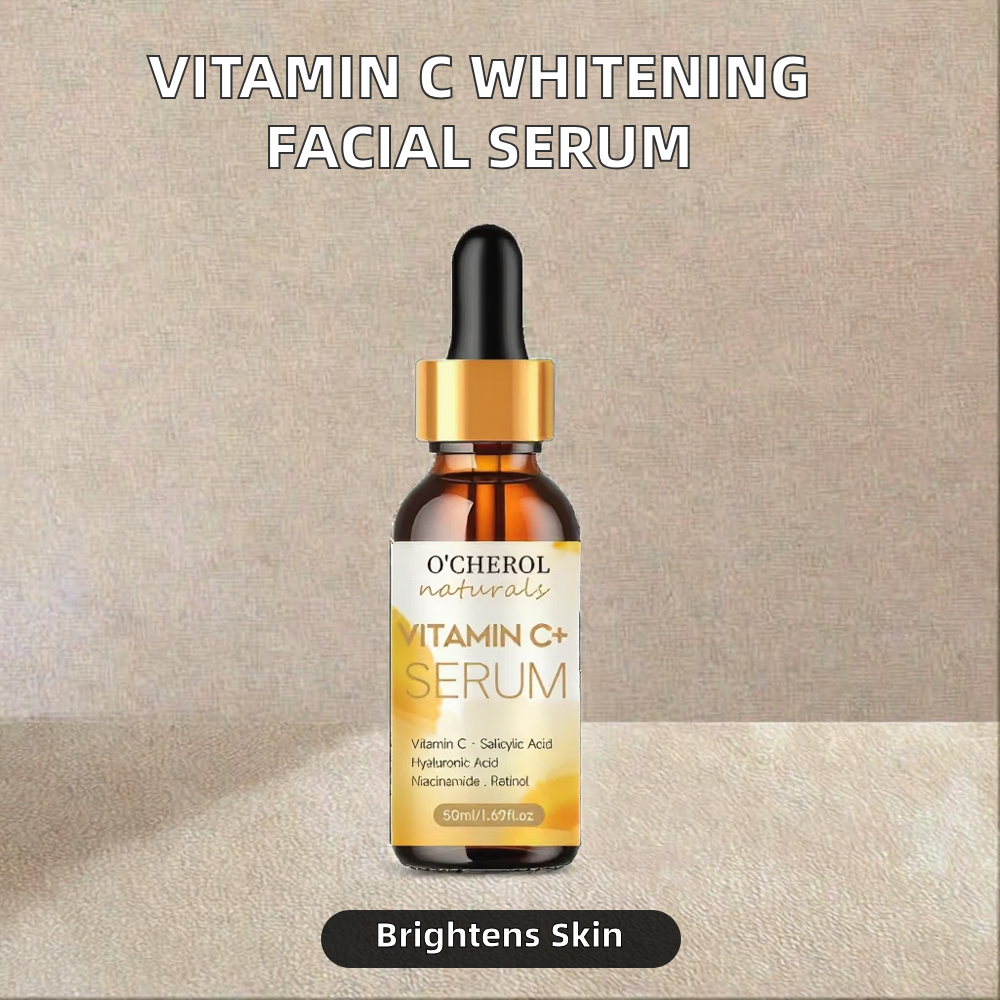 OEM Hydrating Vitamin C Facial Serum with Hyaluronic Acid-Daily Face Care Brightening Tone &amp; Lightweight Moisturizing for Women