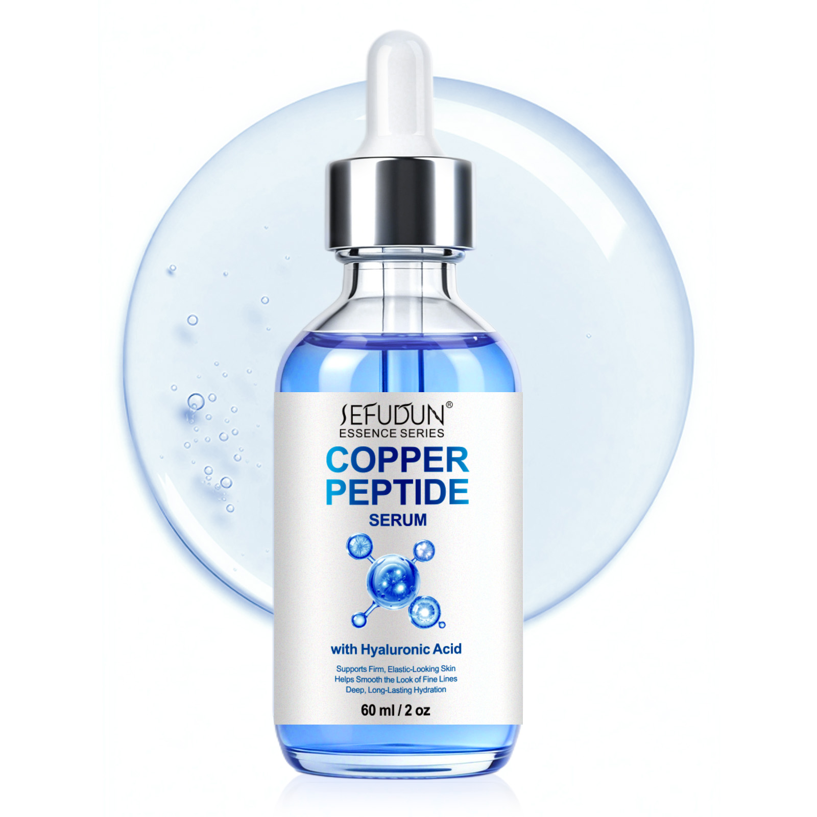SEFUDUN Wholesale Advanced Multi Peptide Copper Serum Anti-wrinkle Moisturizing Blue Copper Peptide Skin Care Serum With GHK-Cu