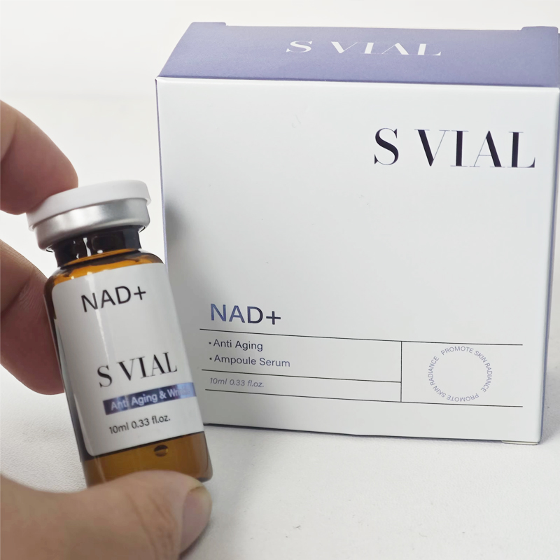 Hot Selling OEM/ODM NAD+ Peptide Boosting Serum Korean Facial Serum 10ml Anti-Aging Hyaluronic Acid Brightening Glass Skin Care