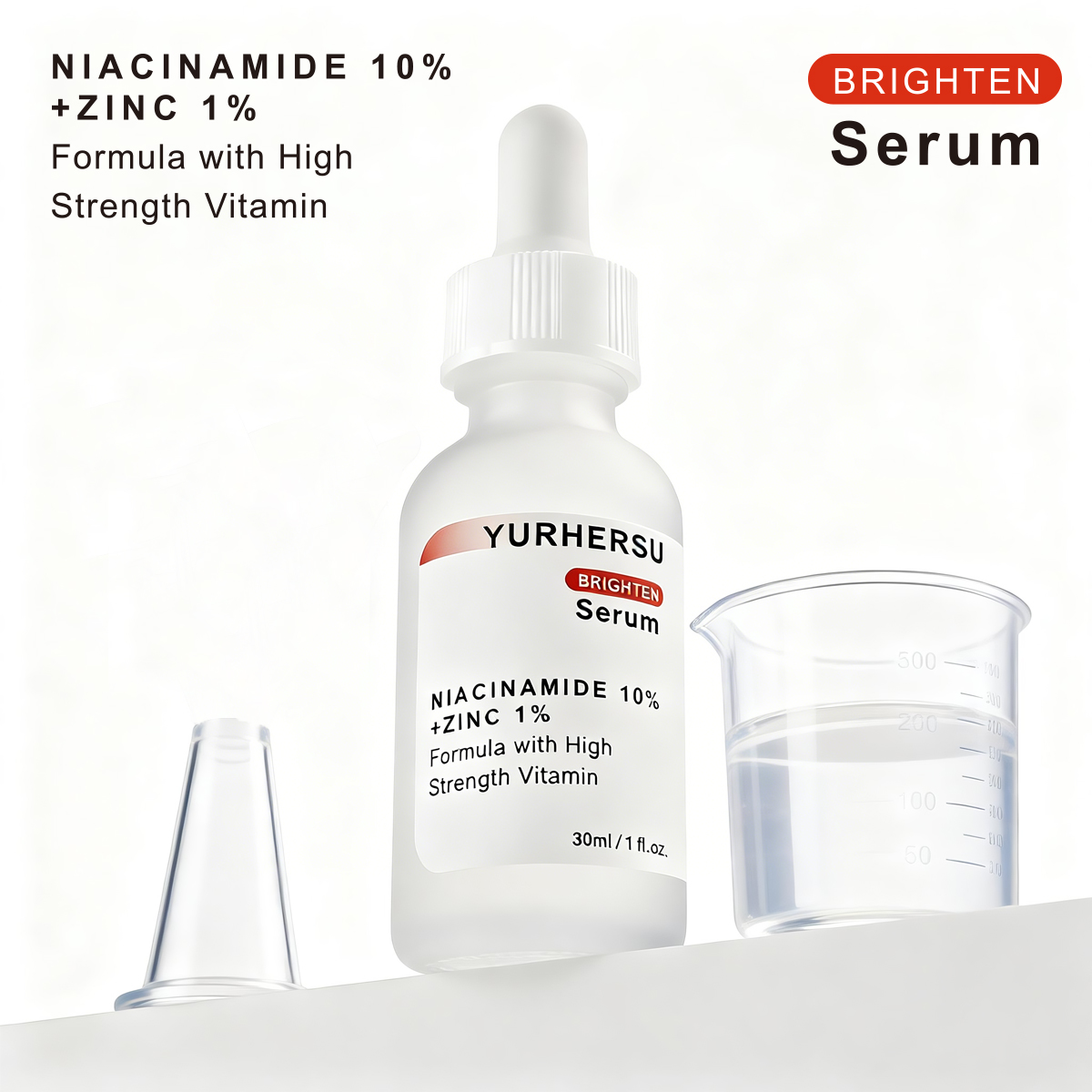 10% Niacinamide 1% Zinc PCA Serum High Concentration Vitamin B3 Facial Essence for Effective Fade Pore Minimizer Refining