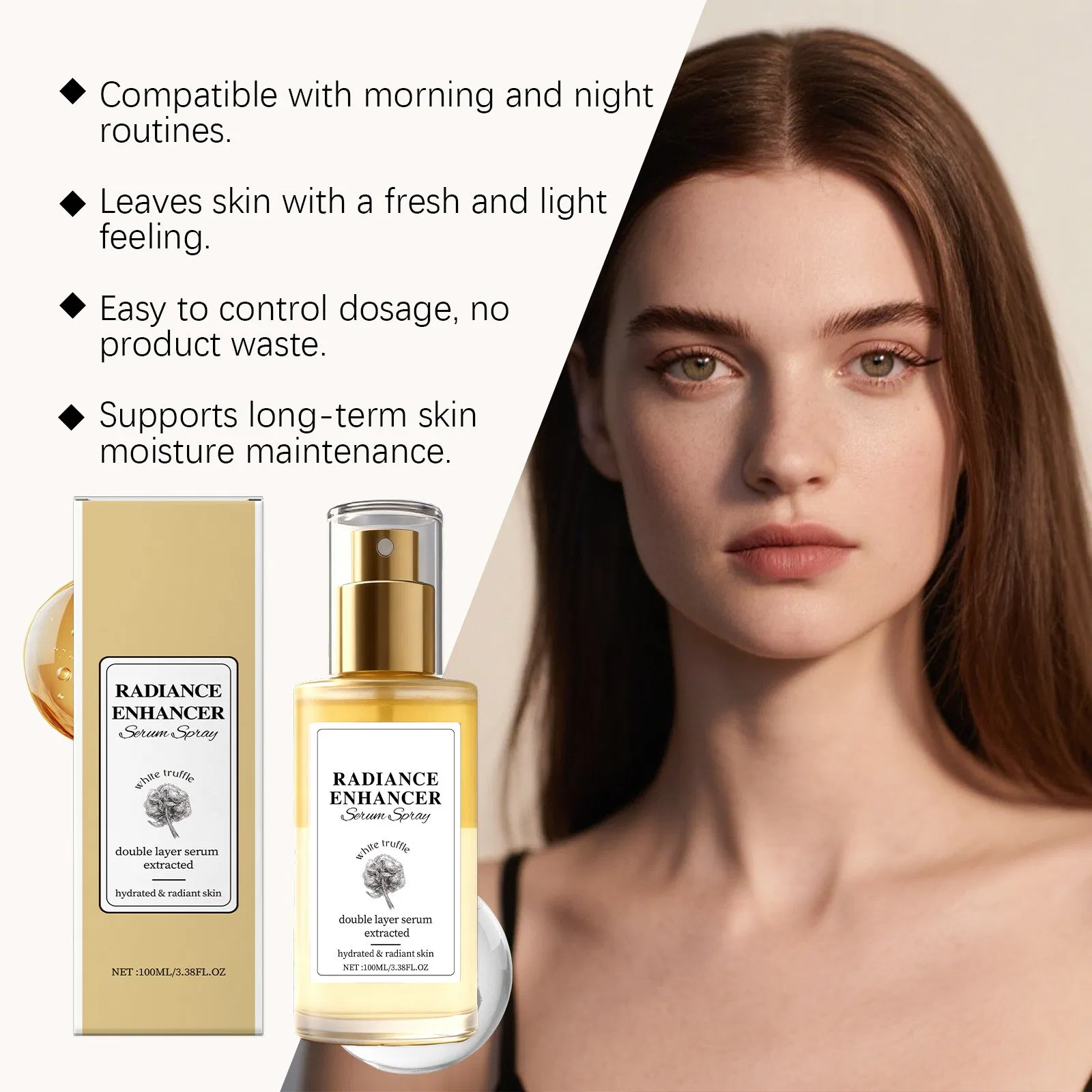 Private Label Organic Face Serum Hydrating Hyaluronic Acid Facial Serum for Exfoliating Brightening Skin Care