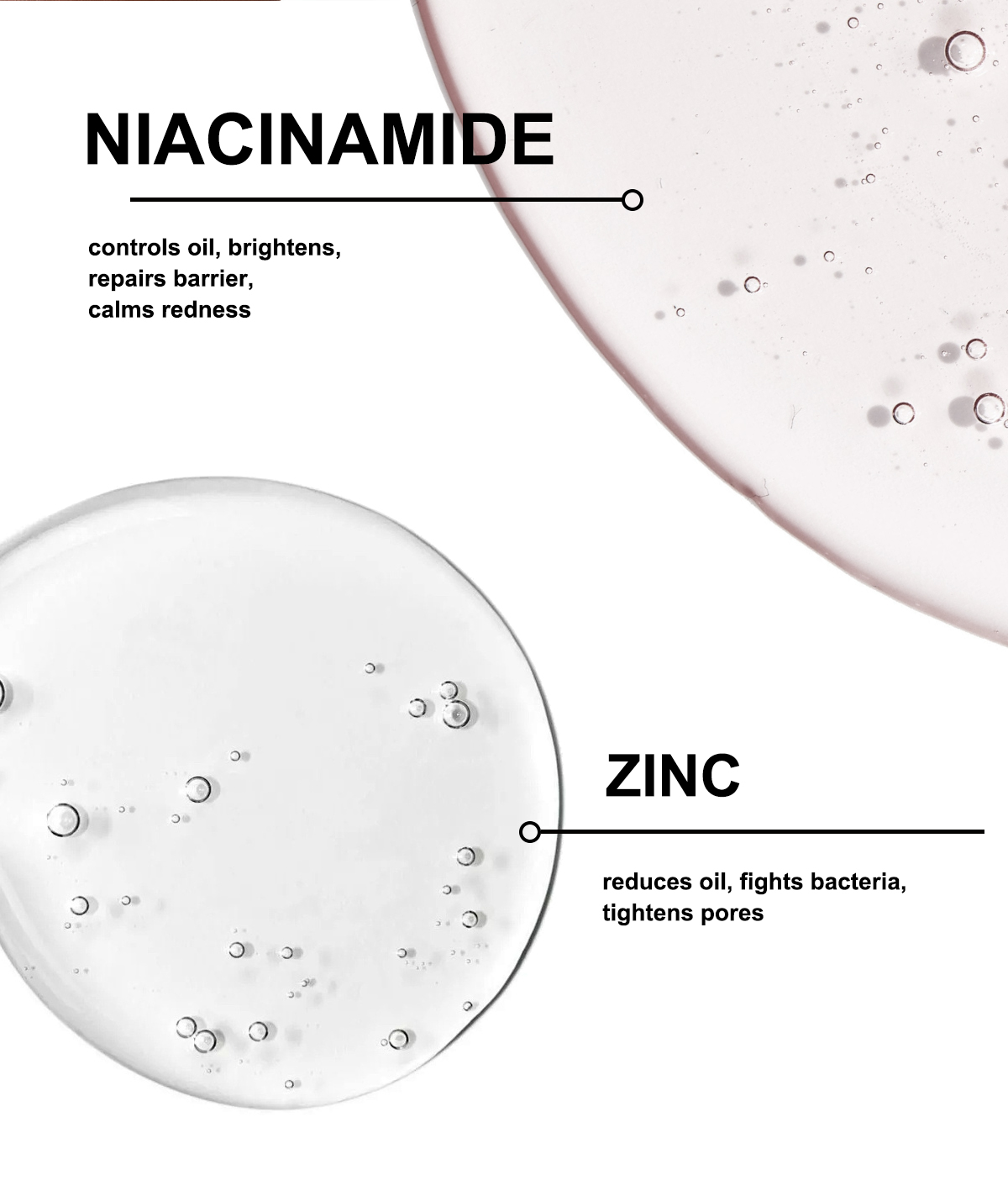 10% Niacinamide 1% Zinc PCA Serum High Concentration Vitamin B3 Facial Essence for Effective Fade Pore Minimizer Refining