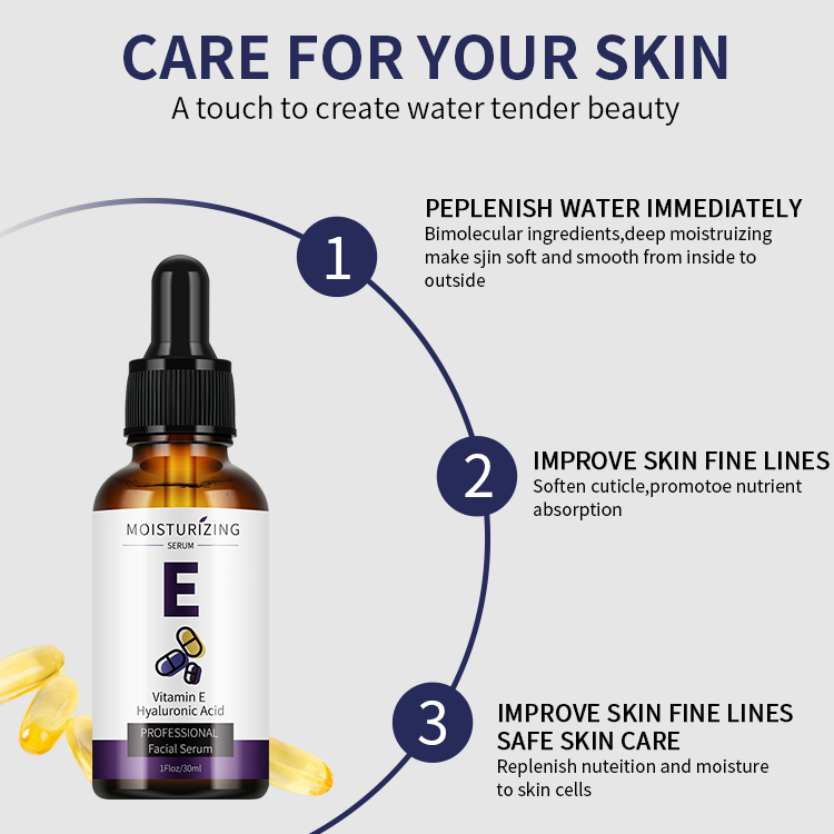 MOOYAM Anti-Aging Wrinkle Serum Vitamin E Hyaluronic Acid Collagen Organic Vegan Skin Face Serum for Sensitive Oily Dry Face