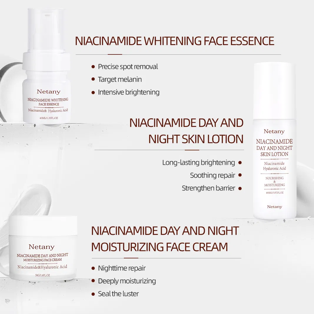 Cosmetics Niacinamide Brightening Skin Care Set Reduce Dullness and Achieve Radiant Skin Serum for a Whiter Complexion